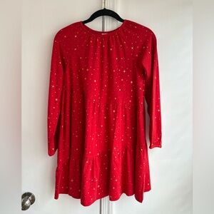 Hanna Andersson Red Star long sleeve dress size 10